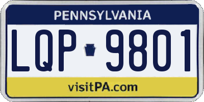 PA license plate LQP9801