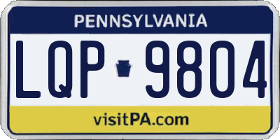 PA license plate LQP9804