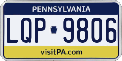 PA license plate LQP9806
