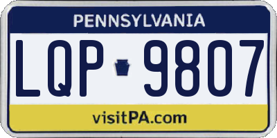 PA license plate LQP9807