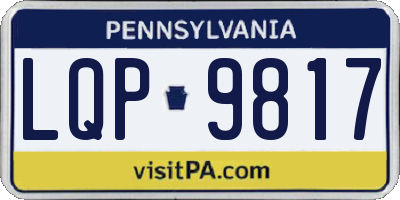 PA license plate LQP9817