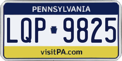 PA license plate LQP9825