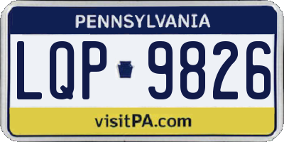 PA license plate LQP9826