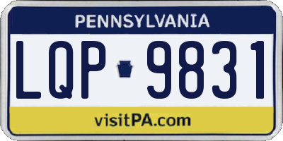 PA license plate LQP9831