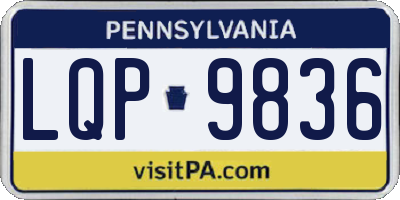 PA license plate LQP9836