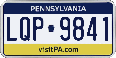PA license plate LQP9841