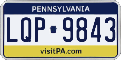 PA license plate LQP9843