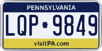 PA license plate LQP9849