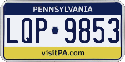 PA license plate LQP9853
