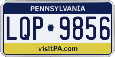 PA license plate LQP9856