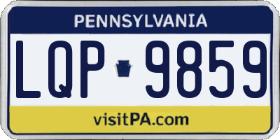 PA license plate LQP9859