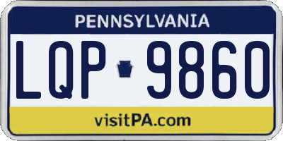 PA license plate LQP9860