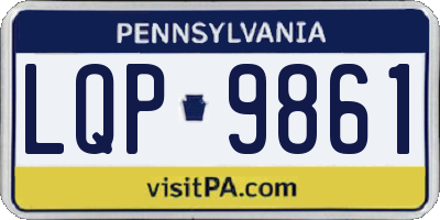 PA license plate LQP9861