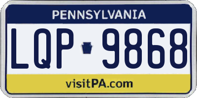 PA license plate LQP9868