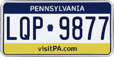 PA license plate LQP9877