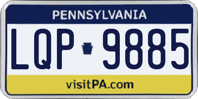 PA license plate LQP9885