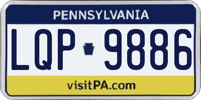 PA license plate LQP9886