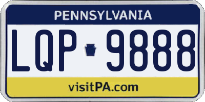 PA license plate LQP9888