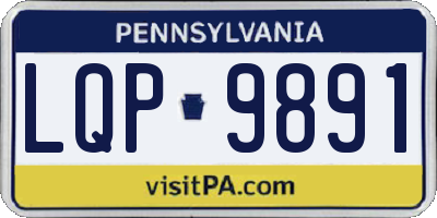 PA license plate LQP9891
