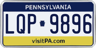 PA license plate LQP9896