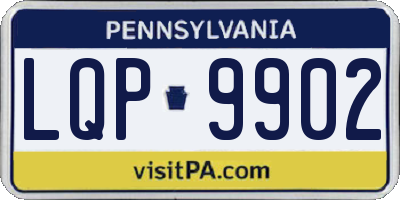 PA license plate LQP9902
