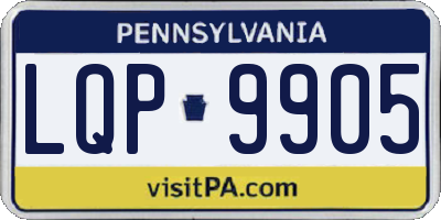 PA license plate LQP9905
