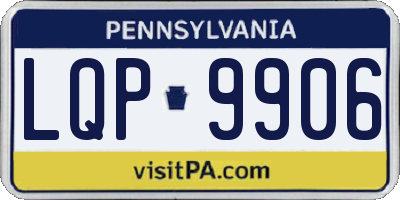 PA license plate LQP9906
