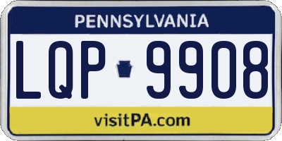 PA license plate LQP9908