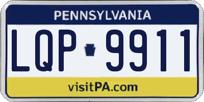 PA license plate LQP9911