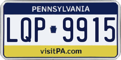 PA license plate LQP9915