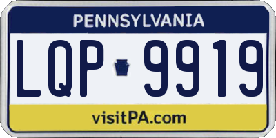 PA license plate LQP9919