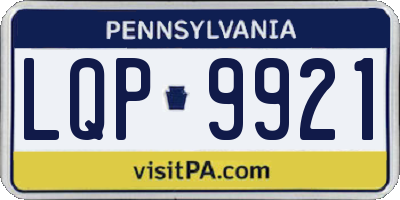 PA license plate LQP9921