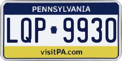 PA license plate LQP9930