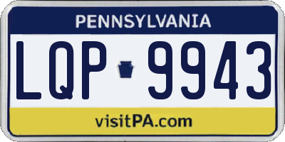 PA license plate LQP9943
