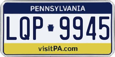 PA license plate LQP9945