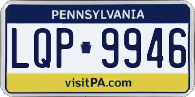 PA license plate LQP9946