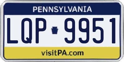 PA license plate LQP9951