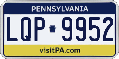 PA license plate LQP9952