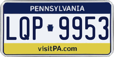 PA license plate LQP9953