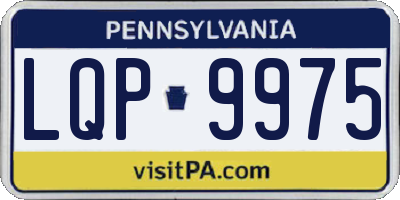 PA license plate LQP9975