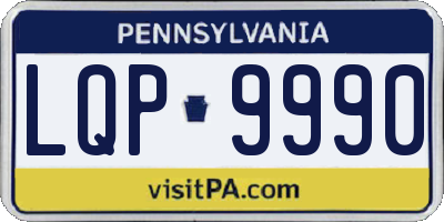 PA license plate LQP9990