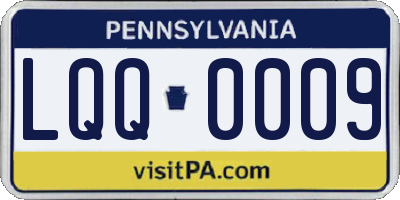 PA license plate LQQ0009