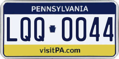 PA license plate LQQ0044