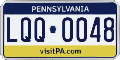PA license plate LQQ0048