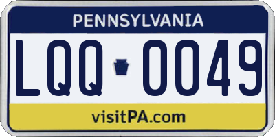 PA license plate LQQ0049