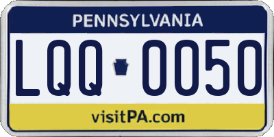 PA license plate LQQ0050