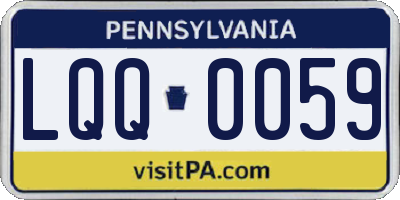 PA license plate LQQ0059