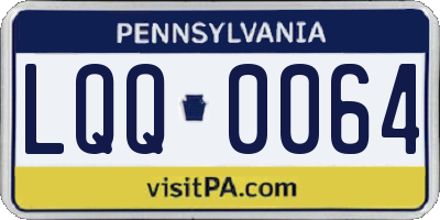 PA license plate LQQ0064