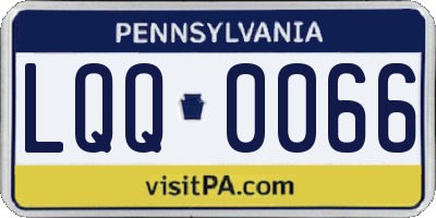 PA license plate LQQ0066