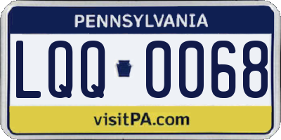 PA license plate LQQ0068